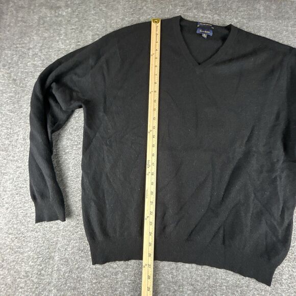 Club Room 100% Cashmere V-Neck Sweater Mens Sz XL Black Cashmere Pullover Luxury - Picture 7 of 8